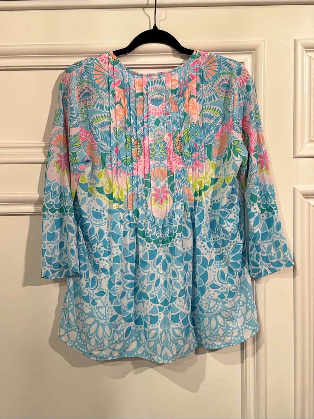 Lilly Pulitzer NWT Marilina Long Sleeve Tunic Caribbean Citrus Small Lileeze